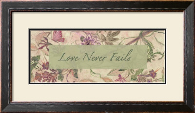 Pink Floral, Love Never Fails by Smith-Haynes Pricing Limited Edition Print image