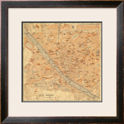Mapa Di Firenze, 1896 by Lorenzo Fiore Pricing Limited Edition Print image