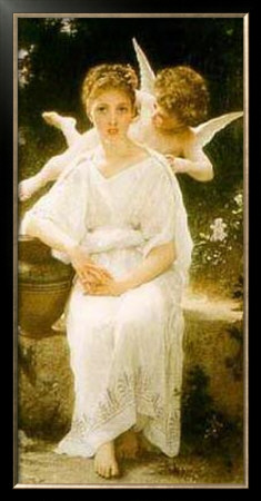Young Lady With Angel by William Adolphe Bouguereau Pricing Limited Edition Print image