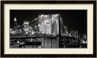 Brooklyn Bridge At Night by Jet Lowe Pricing Limited Edition Print image