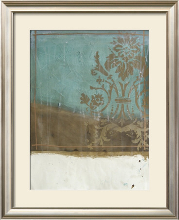 Teal And Bronze Abstract I by Jennifer Goldberger Pricing Limited Edition Print image