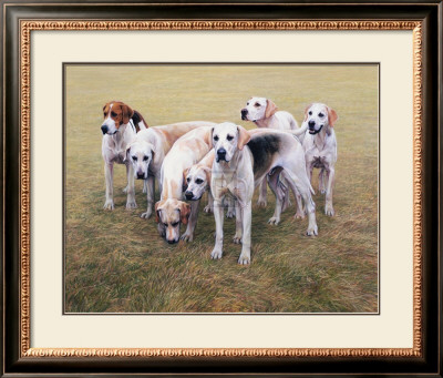 Seven V.W.H. Foxhounds by Gary Stinton Pricing Limited Edition Print image
