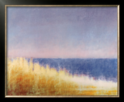 Yellow Beach Grass-Blue Water by Saturday Pricing Limited Edition Print image