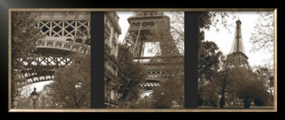Eiffel Tower Triptych by Francisco Fernandez Pricing Limited Edition Print image