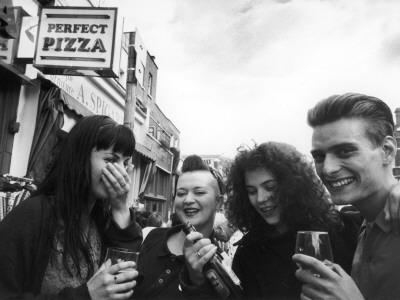 Young People Drinking In Camden by Shirley Baker Pricing Limited Edition Print image