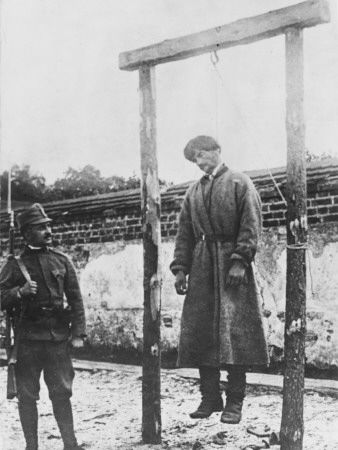 A Suspected Russian Spy Is Hanged By Austrian Troops On The Eastern Front by Robert Hunt Pricing Limited Edition Print image