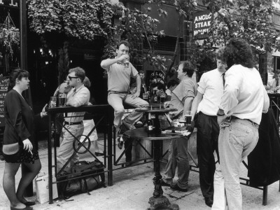 Drinking Outside The Argyll Arms by Shirley Baker Pricing Limited Edition Print image