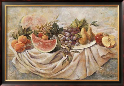 Still Life Of Fruit And Melon by Joaquin Moragues Pricing Limited Edition Print image