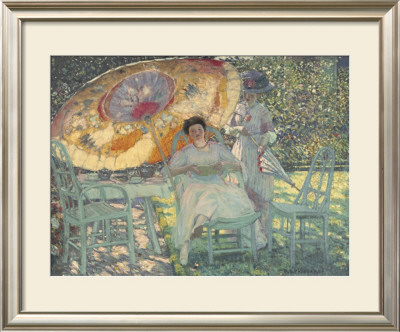 The Garden Parasol, 1910 by Frederick Carl Frieseke Pricing Limited Edition Print image