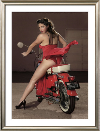 Motorcycle Pin-Up Girl by David Perry Pricing Limited Edition Print image