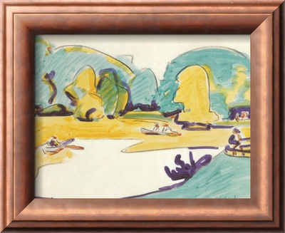 Park Landscape In Dresden, C.1910 by Ernst Ludwig Kirchner Pricing Limited Edition Print image