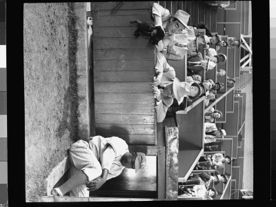Baseball Great Jackie Robinson Is Taunted By Fans In Scene From Film, The Jackie Robinson Story by J. R. Eyerman Pricing Limited Edition Print image