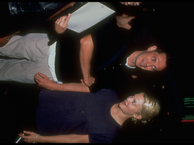 Actress Drew Barrymore Wearing White Barrette, Standing With Husband, Bar Owner Jeremy Thomas by Albert Ferreira Pricing Limited Edition Print image