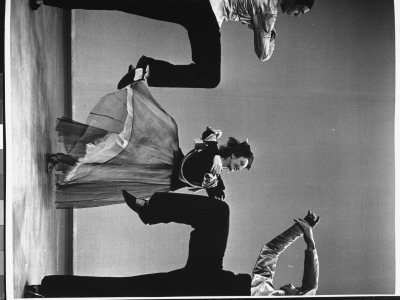 Doris Humphrey Dancing With Two Unidentified Male Dancers At Gjon Mili's Studio by Gjon Mili Pricing Limited Edition Print image