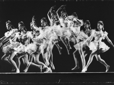 Multiple Exposure Of Actress Alexis Smith Executing Ballet Movement by Gjon Mili Pricing Limited Edition Print image