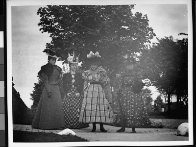 The Four Block Sisters Dressed To The Nines Near Their House by Wallace G. Levison Pricing Limited Edition Print image