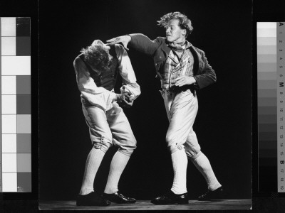 Two Male Dancers Demonstrating Steps Of A Swedish Folk Dance by Gjon Mili Pricing Limited Edition Print image