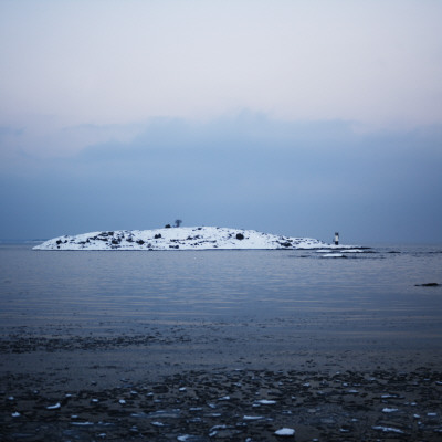View Of A Snowy Island by Niclas Albinsson Pricing Limited Edition Print image