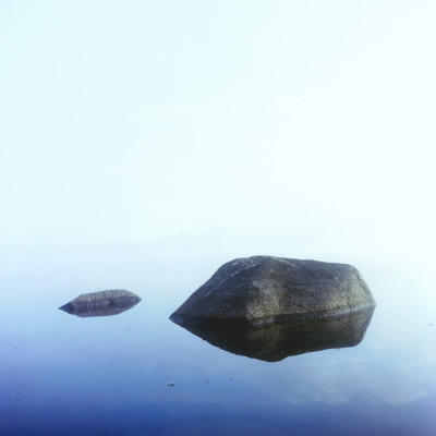 Rocks In A Still Lake by Marcus Oliveras Pricing Limited Edition Print image