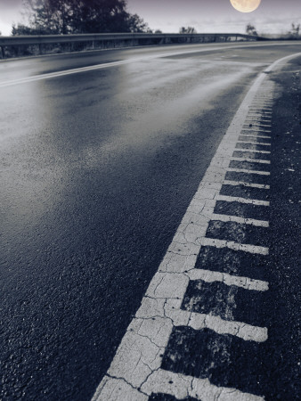 A Highway Under A Full Moon, Sweden by Christian Lagerek Pricing Limited Edition Print image