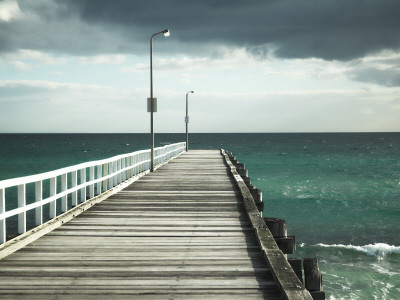 Pier And Storm by Barbara Fischer Pricing Limited Edition Print image