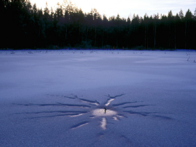 A Crack In A Frozen Lake by Ingemar Aourell Pricing Limited Edition Print image