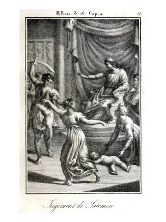 Solomon Deciding Who The Real Mother Is By Offering To Cut The Baby In Half by John Gilbert Pricing Limited Edition Print image