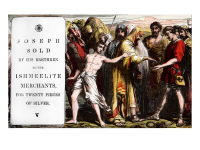 Genesis 37: Joseph Sold By His Brethren To The Ishmeelite Merchants, For Twenty Pieces Of Silver by Thomas Dalziel Pricing Limited Edition Print image