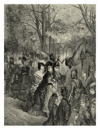The Parrot Walk At The Victorian London Zoo In Regents Park by Gustave Doré Pricing Limited Edition Print image