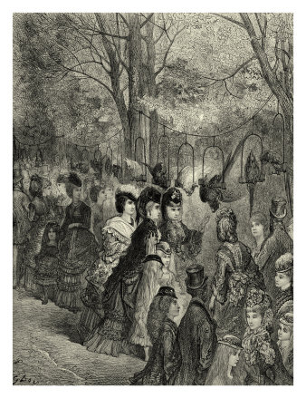 The Parrot Walk At The Victorian London Zoo In Regents Park by Gustave Dore Pricing Limited Edition Print image