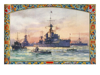 Battleships In British Navy At The Start Of World War by Hugh Thomson Pricing Limited Edition Print image