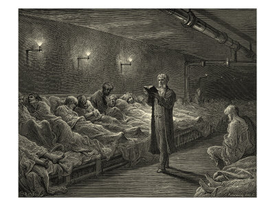 Victorian London Refuge With Wealthy Bible Reader by Rudolf Eichstaedt Pricing Limited Edition Print image