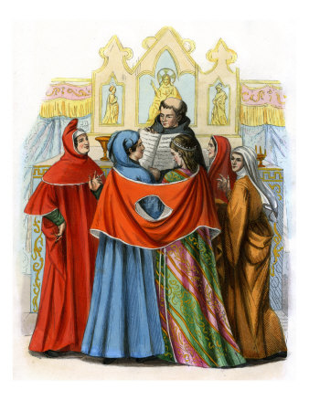 Marriage Ceremony In 13Th Century Italy by Gustave Dore Pricing Limited Edition Print image