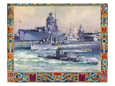 Battleships In British Navy At The Start Of World War Ii by Gustave Doré Pricing Limited Edition Print image