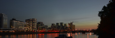 Vauxhall Bridge Panorama At Dusk, London by Richard Bryant Pricing Limited Edition Print image