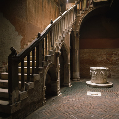 Medieval Staircase In Courtyard, Venice by Joe Cornish Pricing Limited Edition Print image