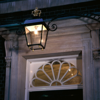 10 Downing Street, Detail Of Lantern And Fan Light Above The Front Door by Mark Fiennes Pricing Limited Edition Print image