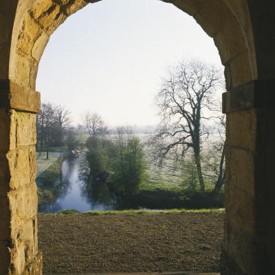 River Cherwell From The 7 Arched Portico Called Praeneste, Rousham Landscape Garden, Oxfordshire by Clive Nichols Pricing Limited Edition Print image