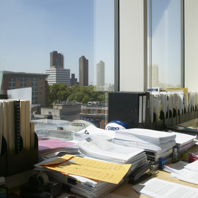 Office Life And Interiors Part Two, Files And Documents On A Desk by Tim Mitchell Pricing Limited Edition Print image