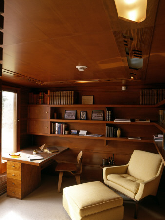 Rosenbaum House, Alabama, 1939 - 1940, Study Area, Architect: Frank Lloyd Wright by Alan Weintraub Pricing Limited Edition Print image