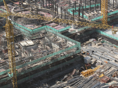 A Maze Of Steel Makes Up The Foundation Of A New Cbd Complex In Guo Mao, In Central Beijing by Ben Mcmillan Pricing Limited Edition Print image