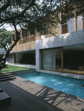 Casa Marrom, S-O Paulo, Exterior, Architect: Isay Weinfeld by Alan Weintraub Pricing Limited Edition Print image