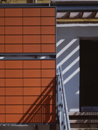 Chronos Buildings, Whitechapel London, Terracotta And Stairway Detail, Architect: Proctor Matthews by Charlotte Wood Pricing Limited Edition Print image
