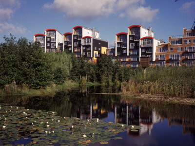 Millennium Village Phase 1A, Greenwich London, Village With Parkand Lake, Epr Architects Ltd by Charlotte Wood Pricing Limited Edition Print image