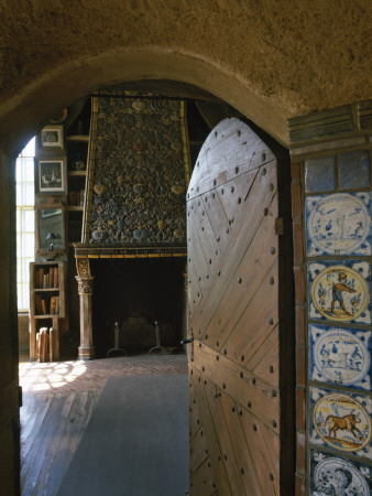 Fonthill, Doylestown, Pennsylvania, 1908 - 1910, Glimpse Through Door, Architect: Henry Mercer by Alan Weintraub Pricing Limited Edition Print image