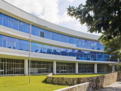 Belo Horizonte Library, Architect: Oscar Niemeyer by Alan Weintraub Pricing Limited Edition Print image