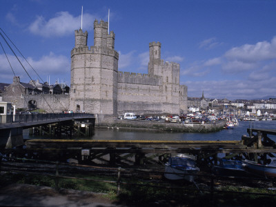 Caernarvon - Caernarfon Castle North Wales 13Th-14Th Centuries 1283 - 1323 Medieval Fortress by David Churchill Pricing Limited Edition Print image