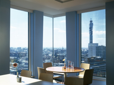 Modern Office Interior With View Of London by David Churchill Pricing Limited Edition Print image