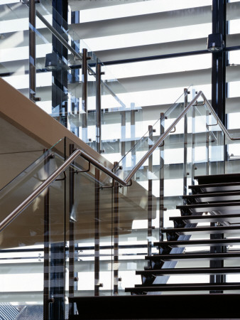 Jubilee Library, Brighton, England, Staircase, Architect: Bennetts, Lomax, Cassidy, Edwards by David Churchill Pricing Limited Edition Print image