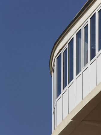 Detail - Rooftop Pod On West Facade Of Escuela De Nautica - Nautical Academy (1963-70), Cadiz Spain by David Borland Pricing Limited Edition Print image